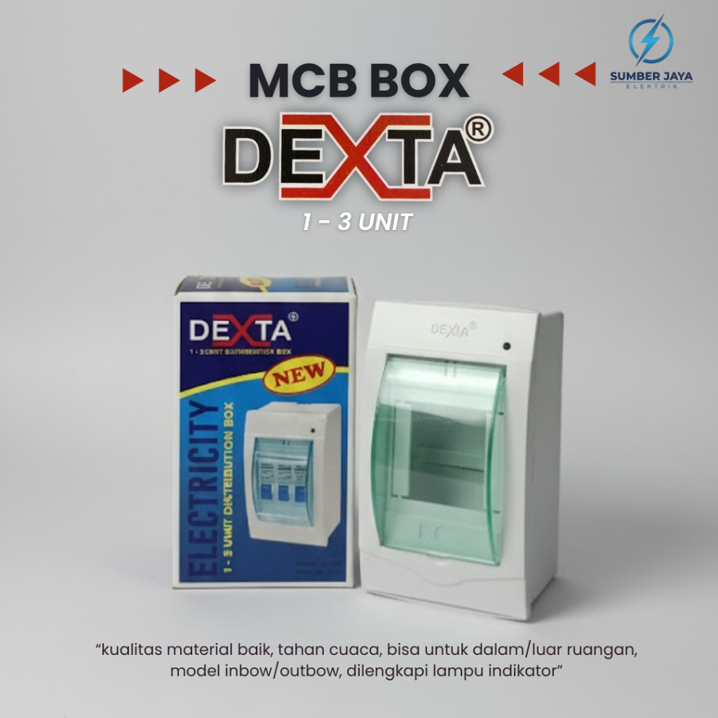 Dexta Box MCB 2-3 Group Outbow Inbow - Kotak Dudukan MCB Luar Dalam Tanam Murah Berkualitas