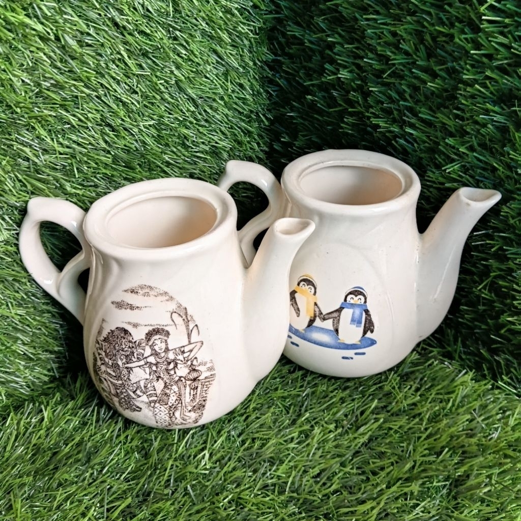 TEAPOT / TEKO VINTAGE / TEKO KERAMIK MOTIF CANTIK