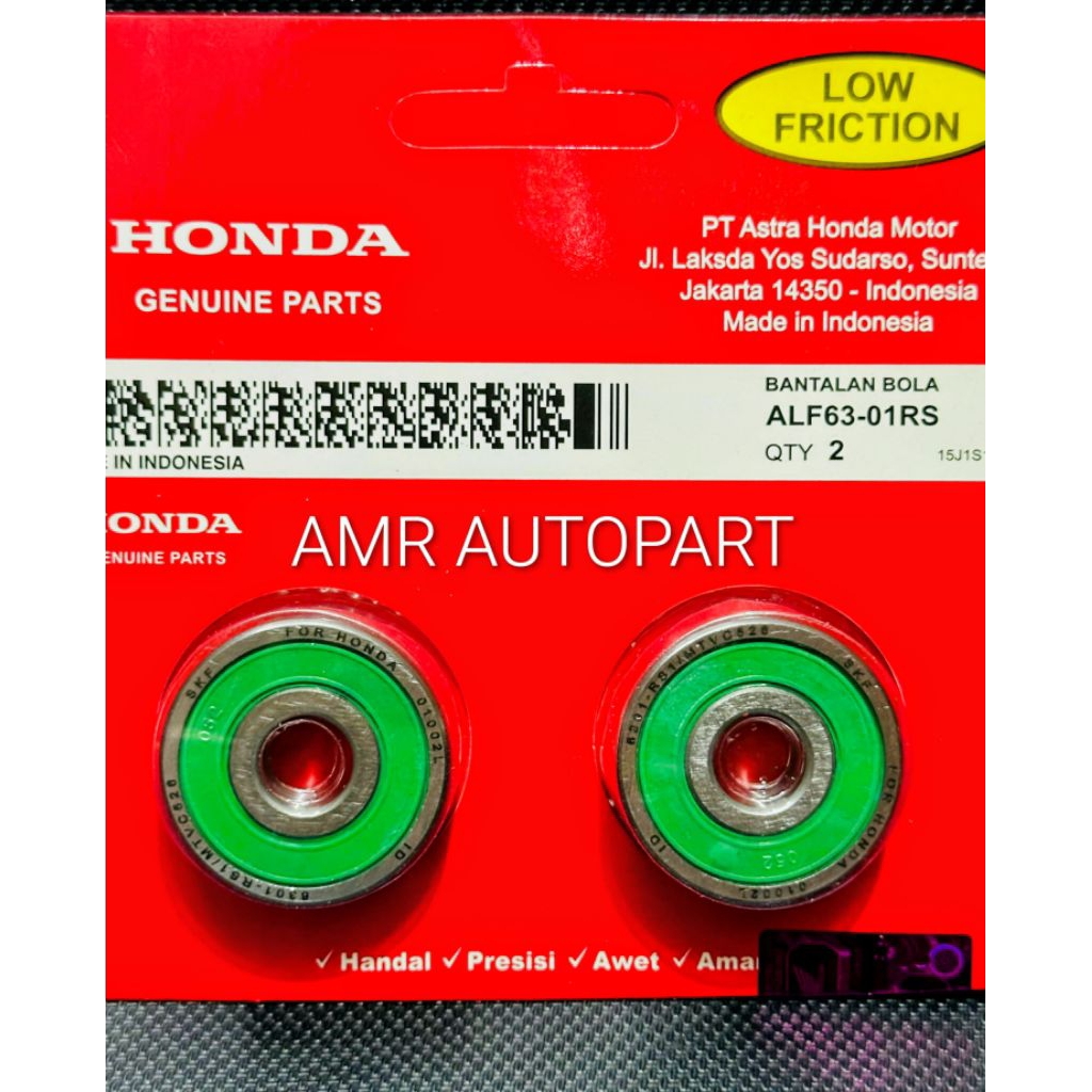 Bearing laher roda depan 6301RS 2PCS Honda CB150 (LED/OLD) CBR150(LED/OLD) MEGAPRO MONOSHOCK VERZA C