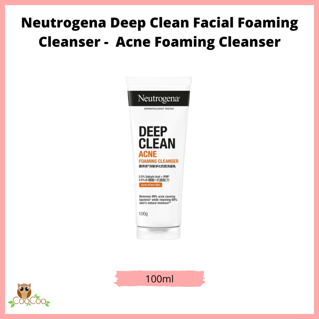 Neutrogena Deep Clean Facial Foaming Cleanser, Acne Foaming Cleanser