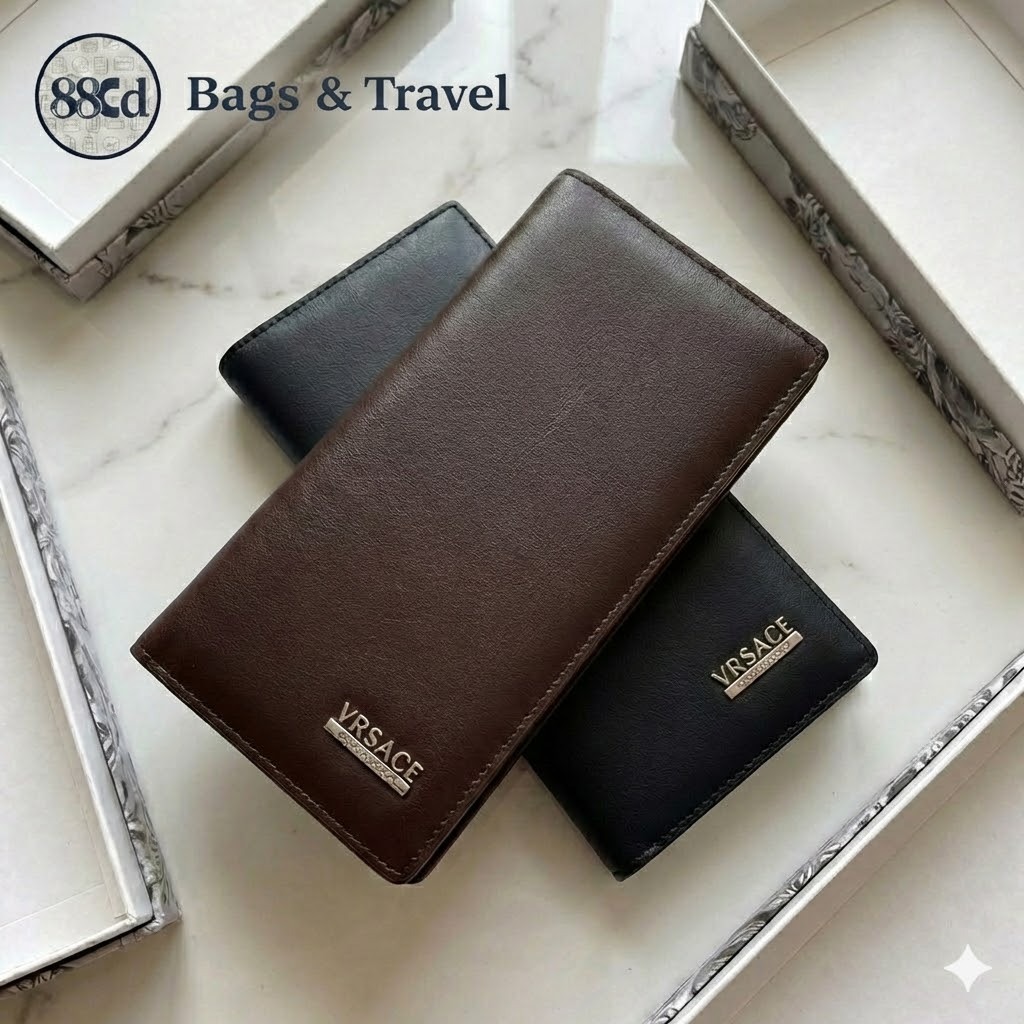 [BAG AND TRAVEL] BRAND VERSACE DOMPET PANJANG DOMPET PRIA DOMPET KULIT SINTETIS DOMPET POLOS LOGO 30