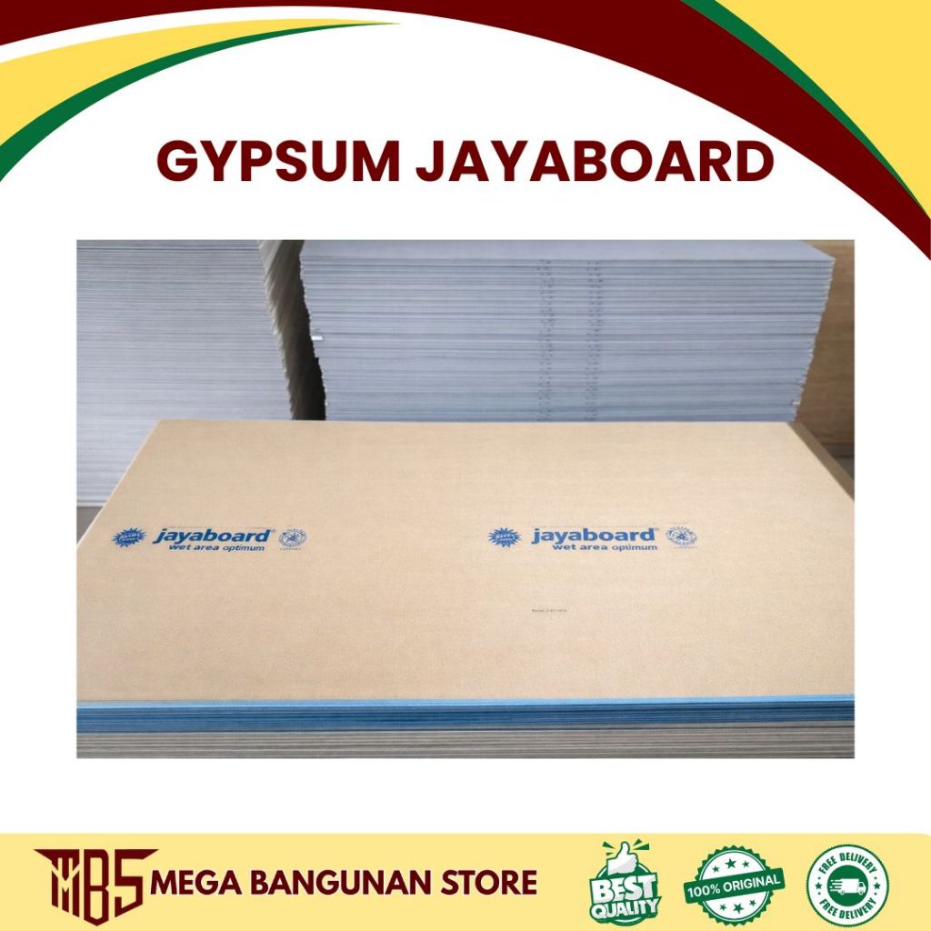 Gipsum Papan Gypsum Jayaboard 9mm x 1200mm x 2400mm