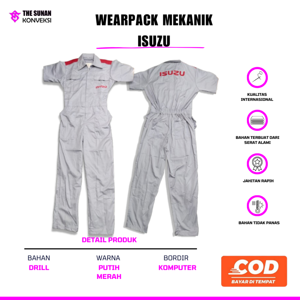 WEARPACK ISUZU | Seragam Isuzu| Wearpack Safety | Seragam Bengkel | Seragam Pria Isuzu
