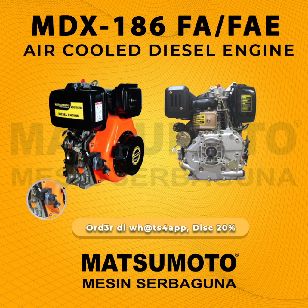MATSUMOTO Engine / Mesin Penggerak /Diesel Engine ( MDX-186 FAE)