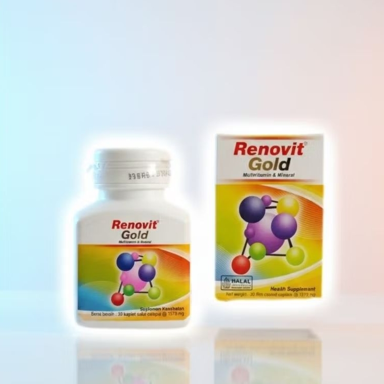 30 Kaplet Multivitamin Renovit Gold untuk Lansia