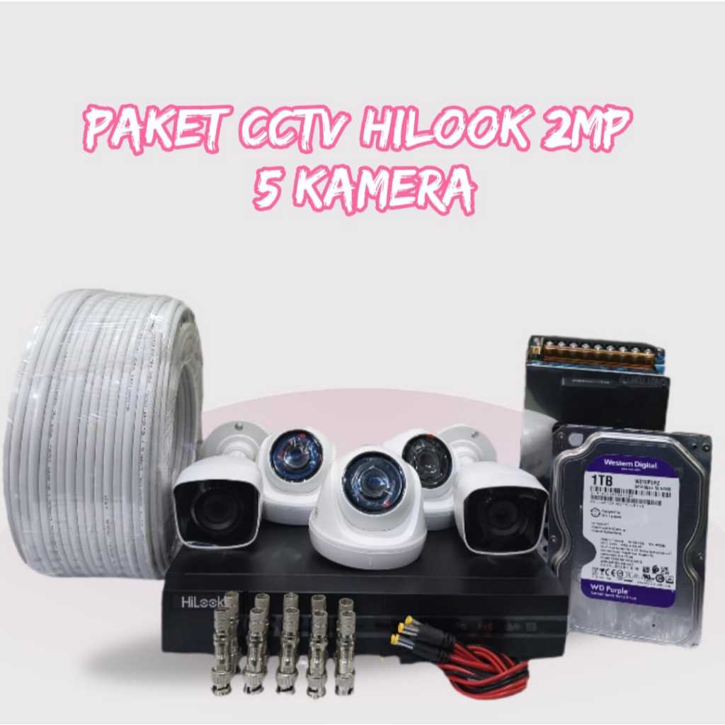 Paket kamera cctv Hilook Turbo HD 5 kamera