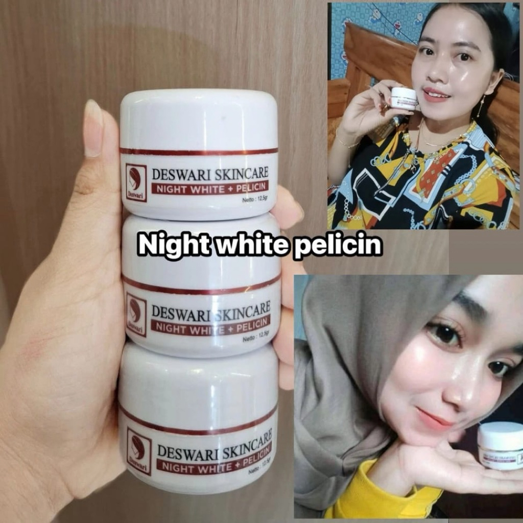 Deswari skincare/cream pelicin/Night white pelicin Deswari