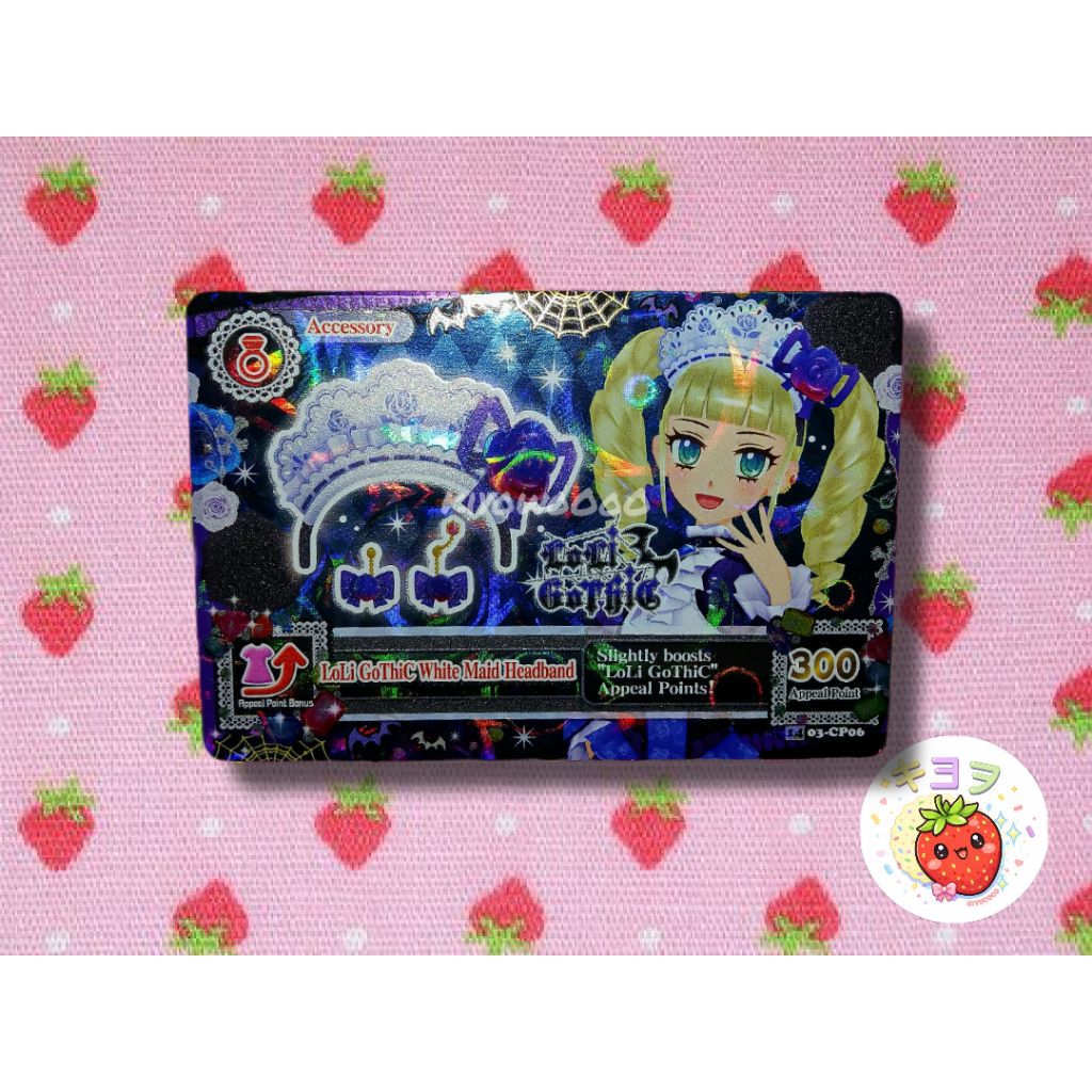[RARE CARD] Kartu Aikatsu Premium Acc Loli Gothic With Maid Card Yurika (Baca Deskripsi)