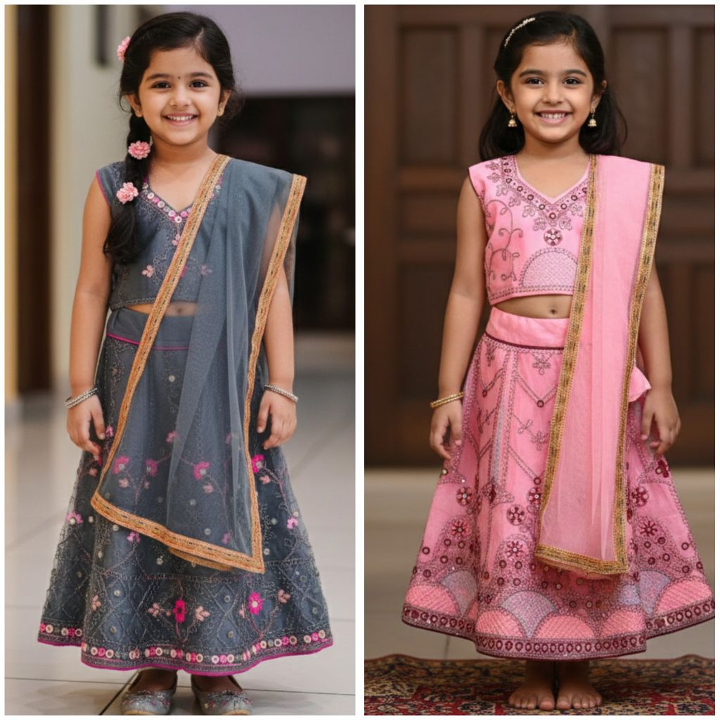 lengga india anak, baju pesta anak
