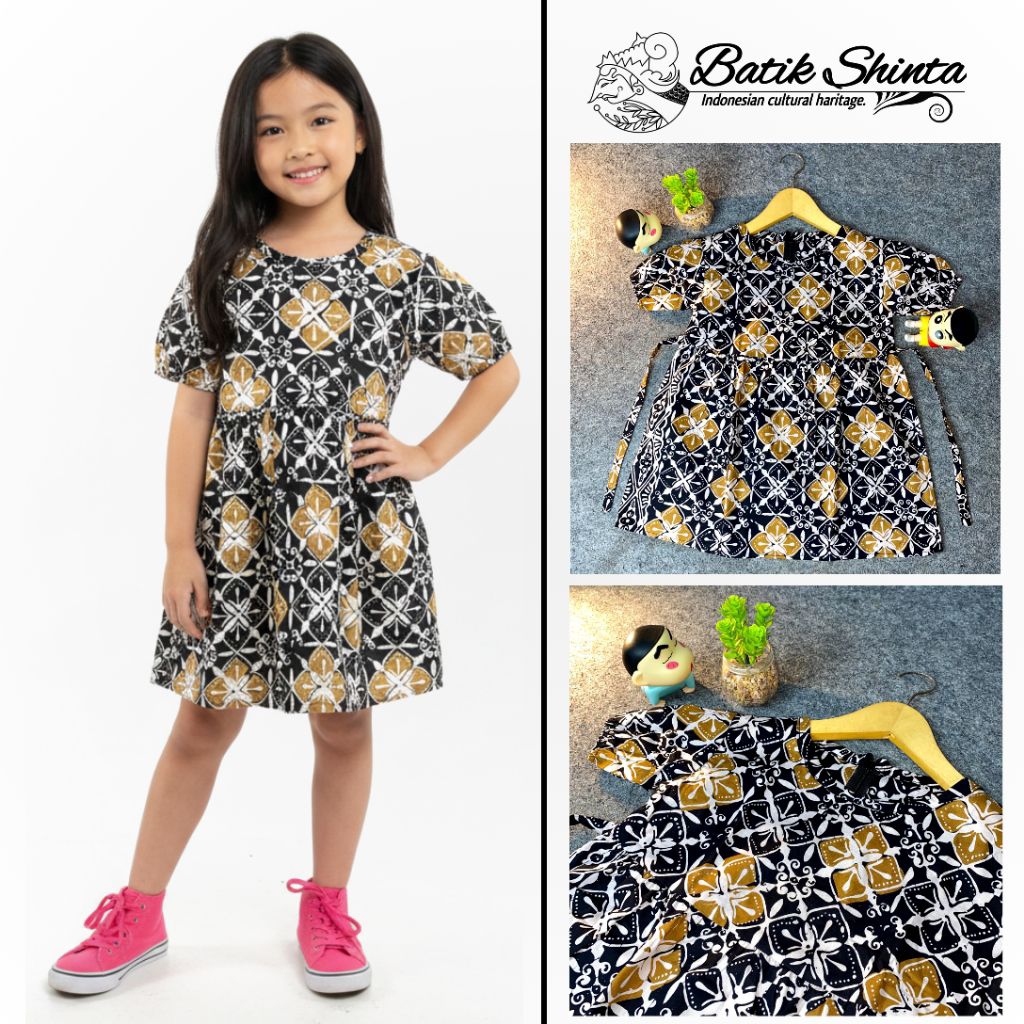 Batik Shinta|Motif Terbaru Dress Batik Anak Perempuan|Daster Batik Anak Kain Katun Prima Premium|Das