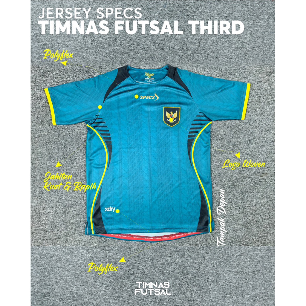 Jersey Timnas Futsal Indonesia 3D 2026 GO Premium