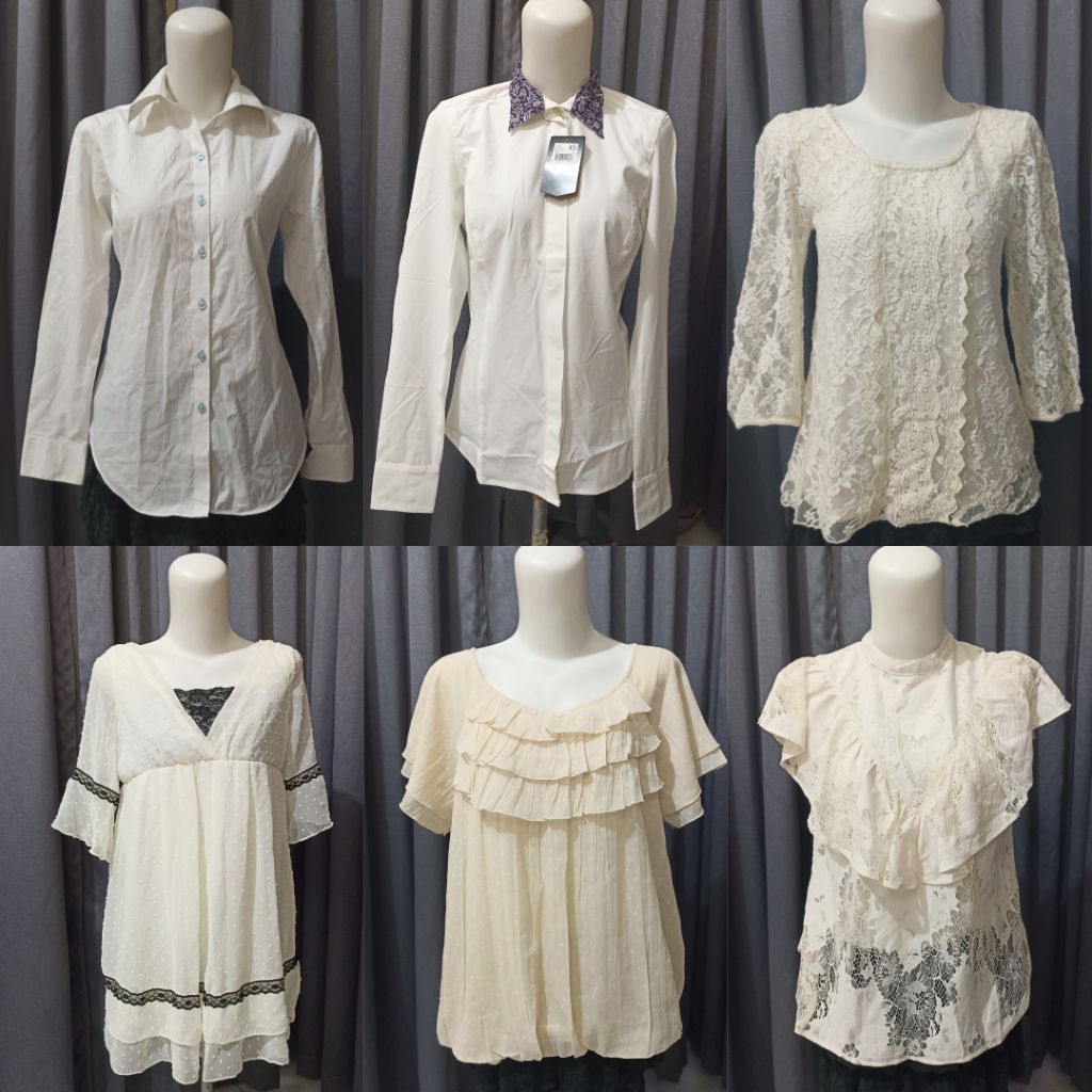 white & cream series sawako blouse Kawai milkmaid coqquete cottage Rosa cheri AxesFemme Japanese bra