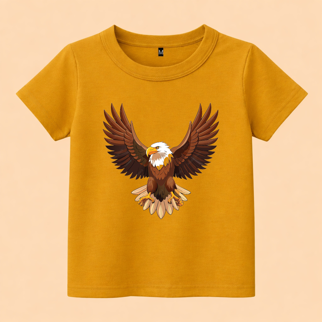 Baju kaos anak gambar burung elang