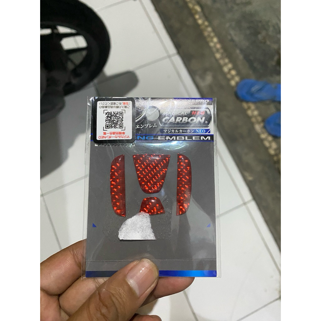 Hazepro emblem stir honda jazz ge8 Warna merah karbon