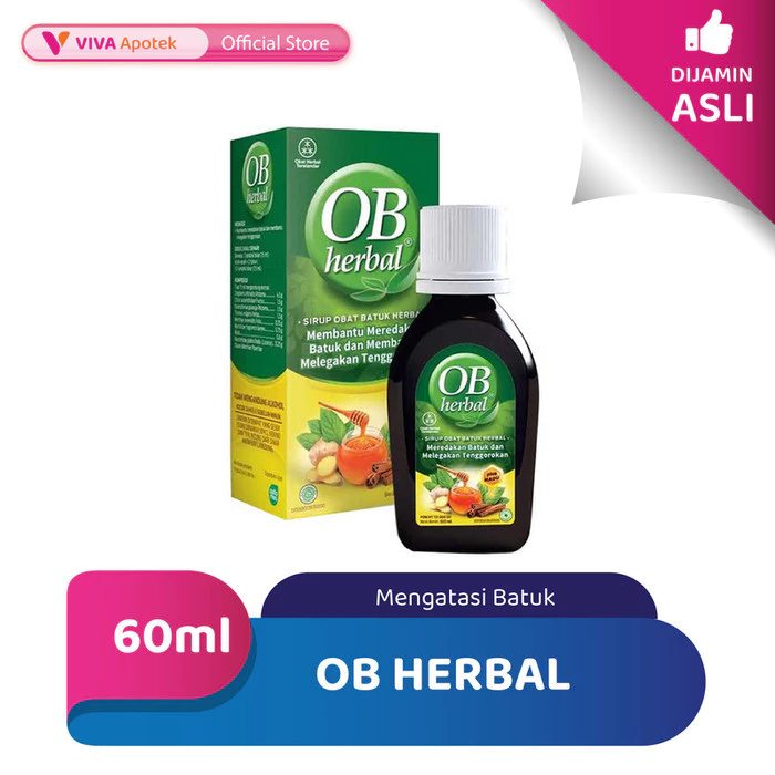 OB Herbal Sirup | Obat Batuk Herbal | Sirup Batuk Herbal Anak Dewasa | 60ml & 100ml