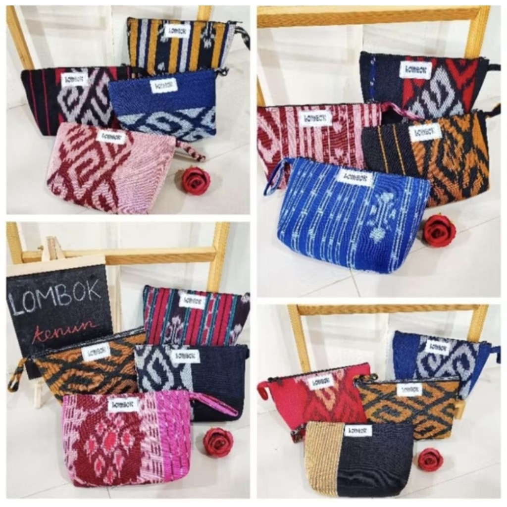 Dompet Pouch Besar Tenun Lombok Terlaris