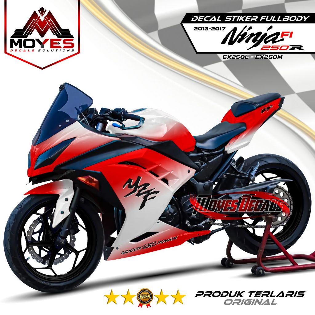 Decal Stiker Ninja 250 FI Fullbody Dekal Sticker Ninja 250 Fi Old 2013 2014 2015 2016 2017 Full Body