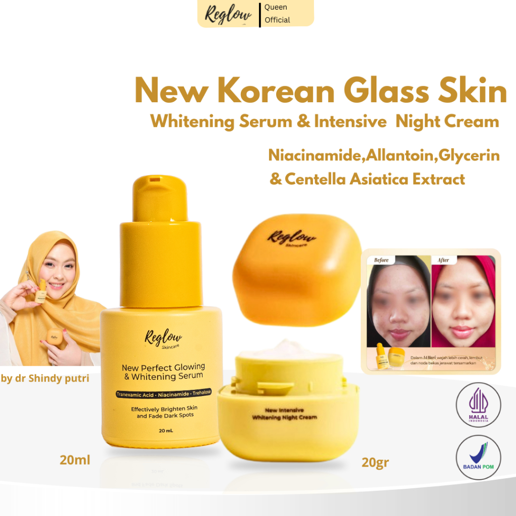 Reglow Whitening Serum & Night Cream Flek Hitam