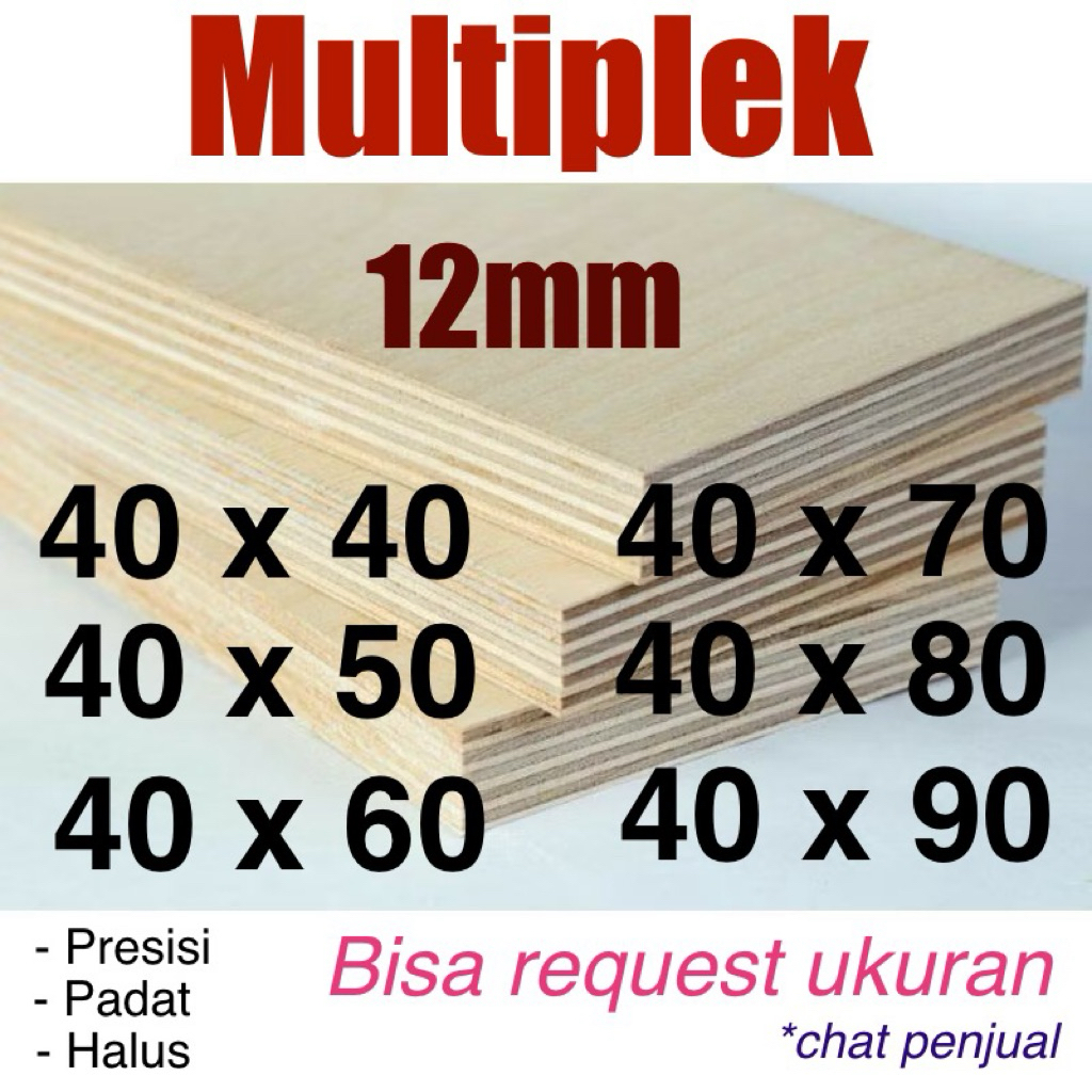 Triplek Multiplek 12mm Ukuran Presisi Siap Pakai