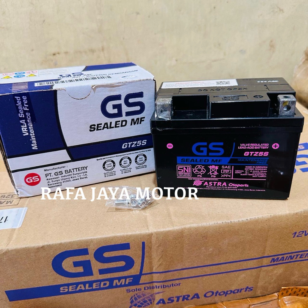 Aki Motor GS Astra GTZ5S Accu Kering Honda Beat Fi Beat Karbu Beat pop Beat Street Vario 110 Scoopy 