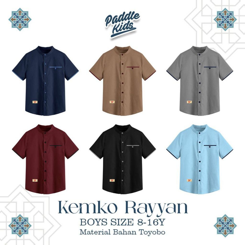 KEMKO ANAK | KEMKO RAYYAN | KEMEJA KOKO ANAK LAKI-LAKI | BAJU MUSLIM ANAK LAKI-LAKI By Paddlekids