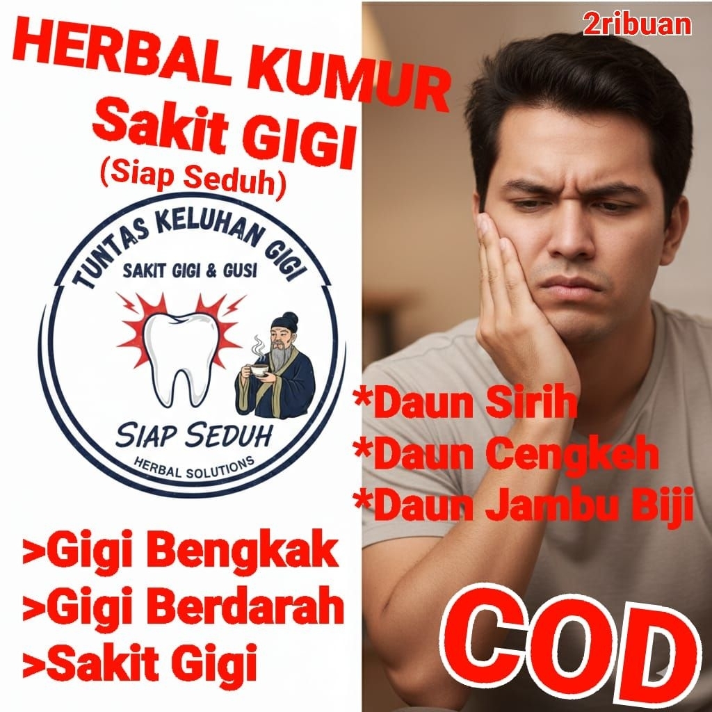 Herbal Kumur Sakit Gigi Daun Cengkeh Sirih Jambu Biji Siap Seduh