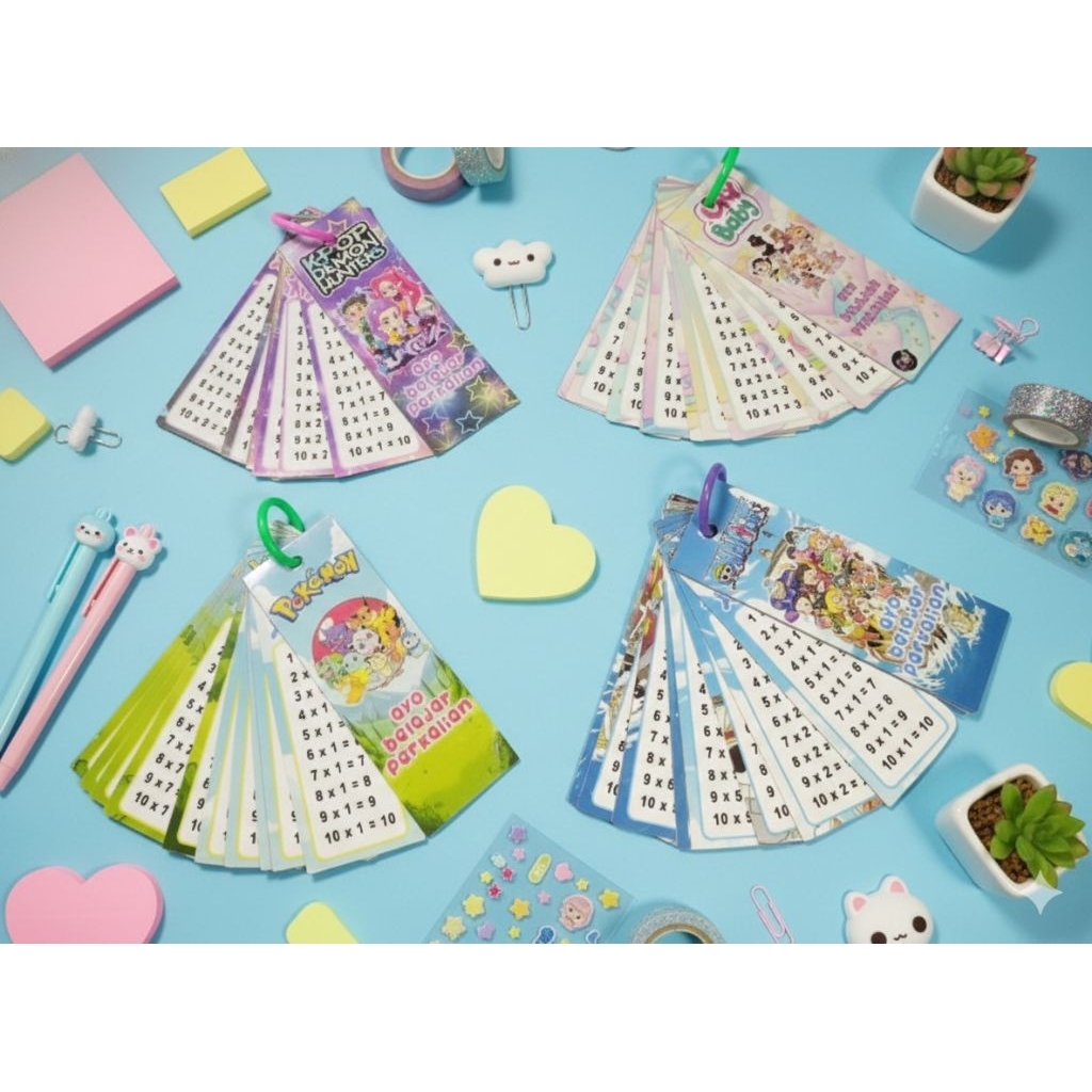 Flashcard Edukasi Anak/ Flashcard Perkalian/ Flashcard Pembagian/ Flashcard Pertambahan/ Flashcard P