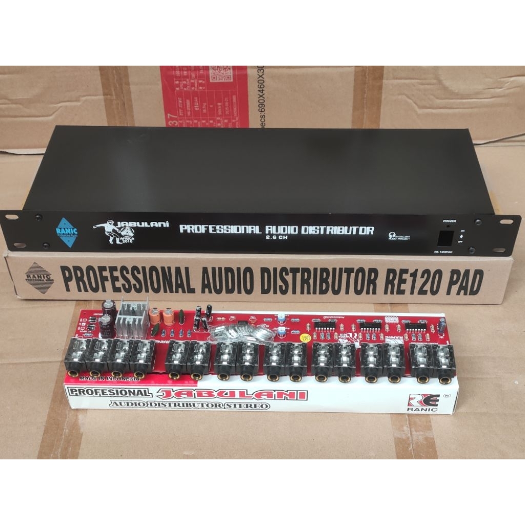Kit Dan Box Audio Distributor 2.6 Channel Stereo Splitter