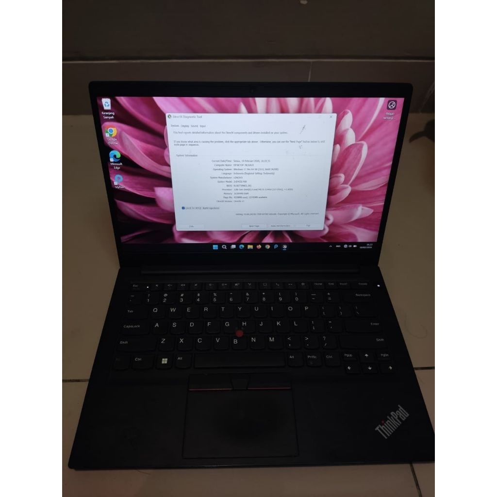 LAPTOP THINKPAD e14 i5-1245u 16GB/512 SSD