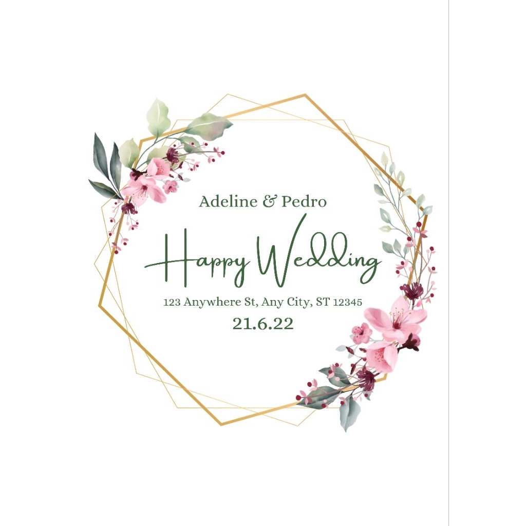 100 pcs Wedding card / kartu ucapan pernikahan / kartu souvenir pernikahan / souvenir card