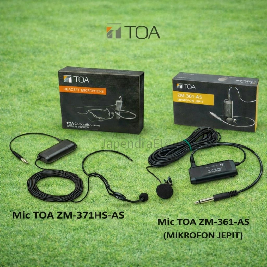 TOA MIC JEPIT BANDO IMAM MASJID  MICROPHONE CLIP ON CONDENSER  KABEL 10 METER ZM-361AS/ZM-371HS ORI