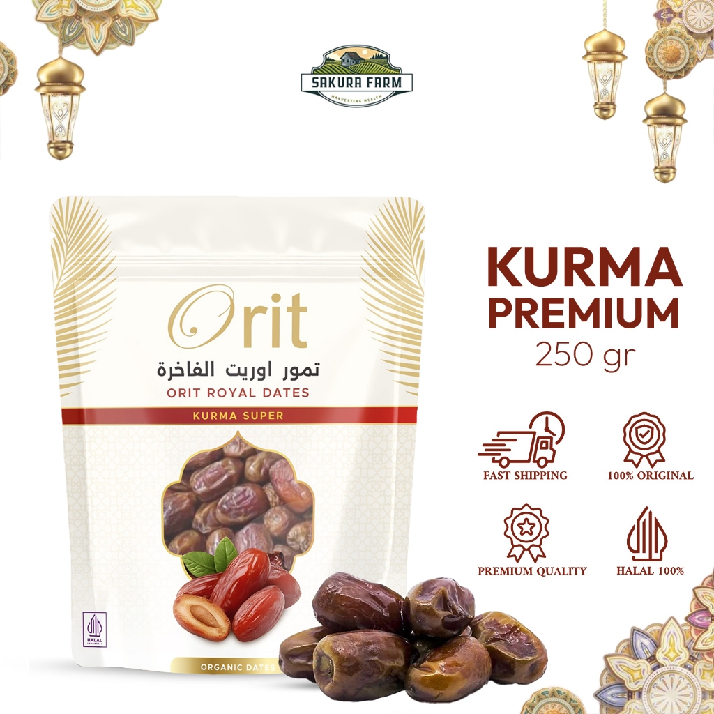 Kurma Sukkari Orit Jumbo 250gr Kurma Super 100% Organik Kurma Jumbo Orit