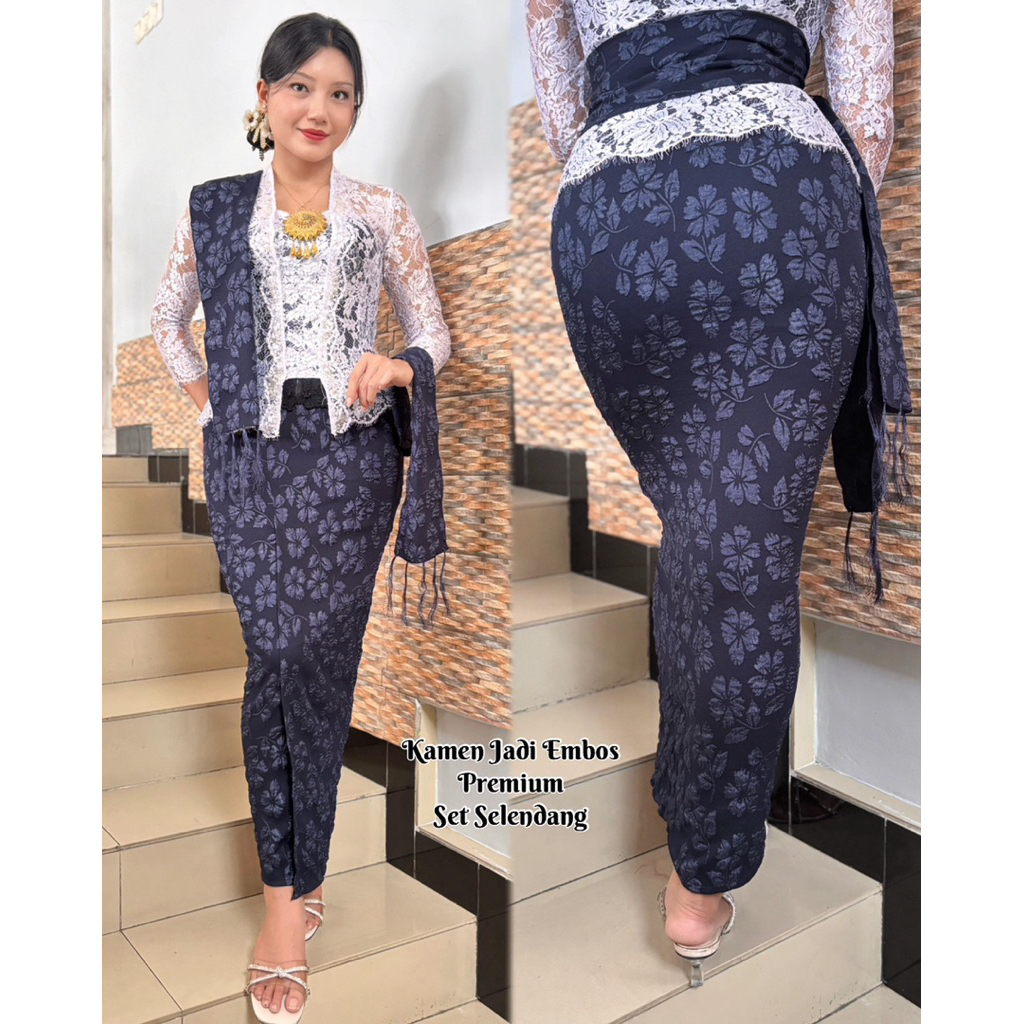 Rok Jadi Embos Free Selendang | Kamen Bali | Rok Bali | Kamen Jadi | Bawahan Kebaya