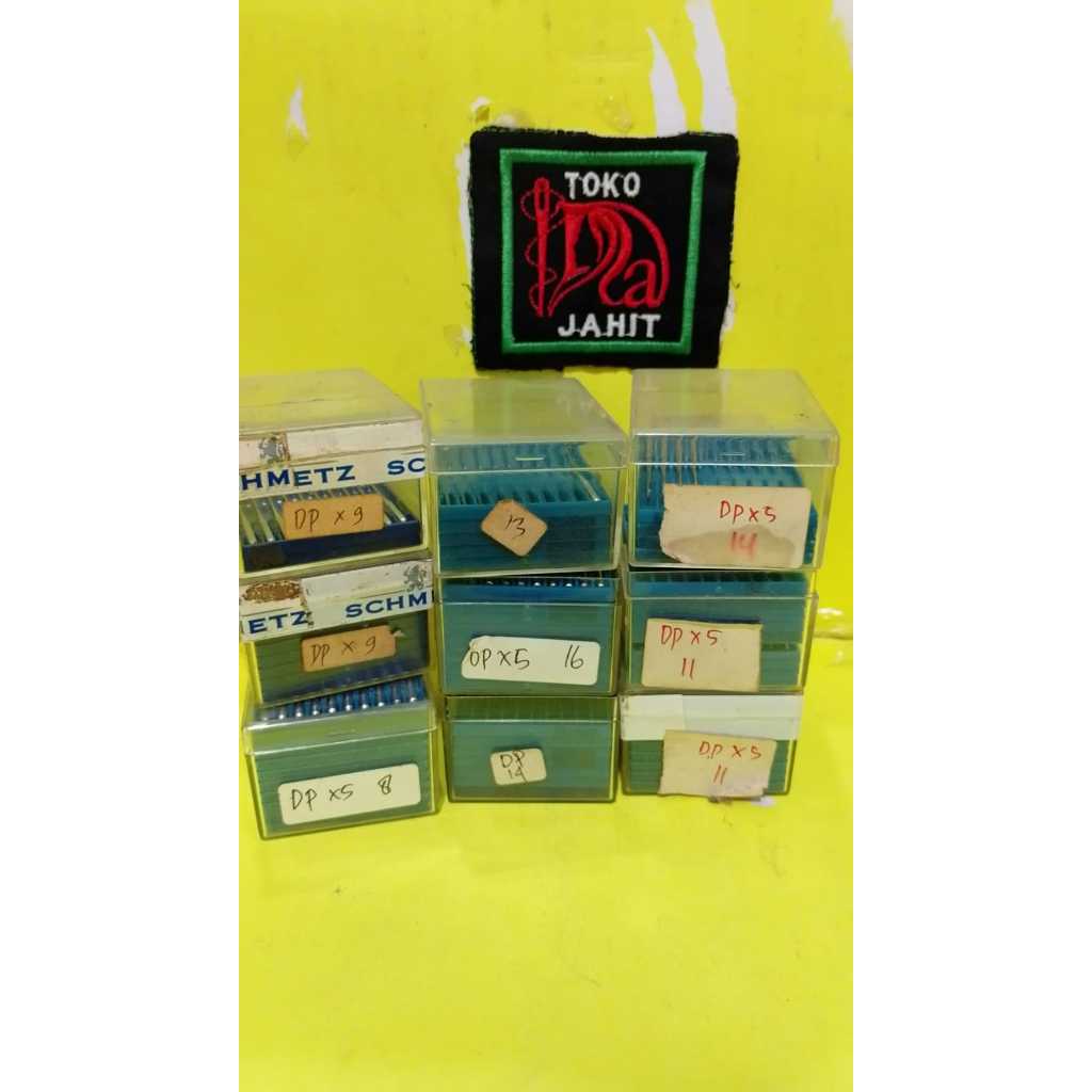 jarum Jahit DPx5 Schmetz Needles Germany Jerman Jarum 2 Zig Zag Lubang Kancing Industri Double Twin 