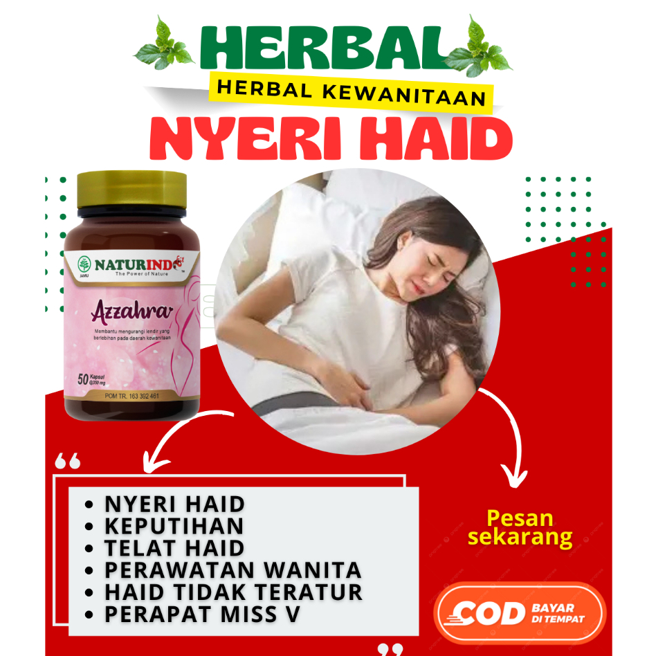 Azzahra Herbal Nyeri Haid Keputihan Gatal Bau Sedap Naturindo || Herbal Kewanitaan Azzahra Manjakani