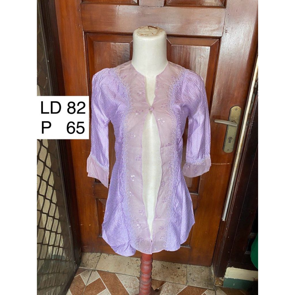Semi Kebaya Outer Lilac Manis Payet Mewah Kebaya Kondangan Wisuda
