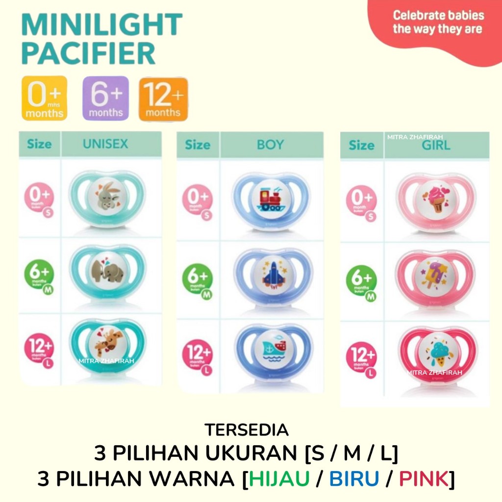 Empeng Bayi PIGEON / PIGEON Minilight Pacifier / Empeng PIGEON PACIFIER Pigeon