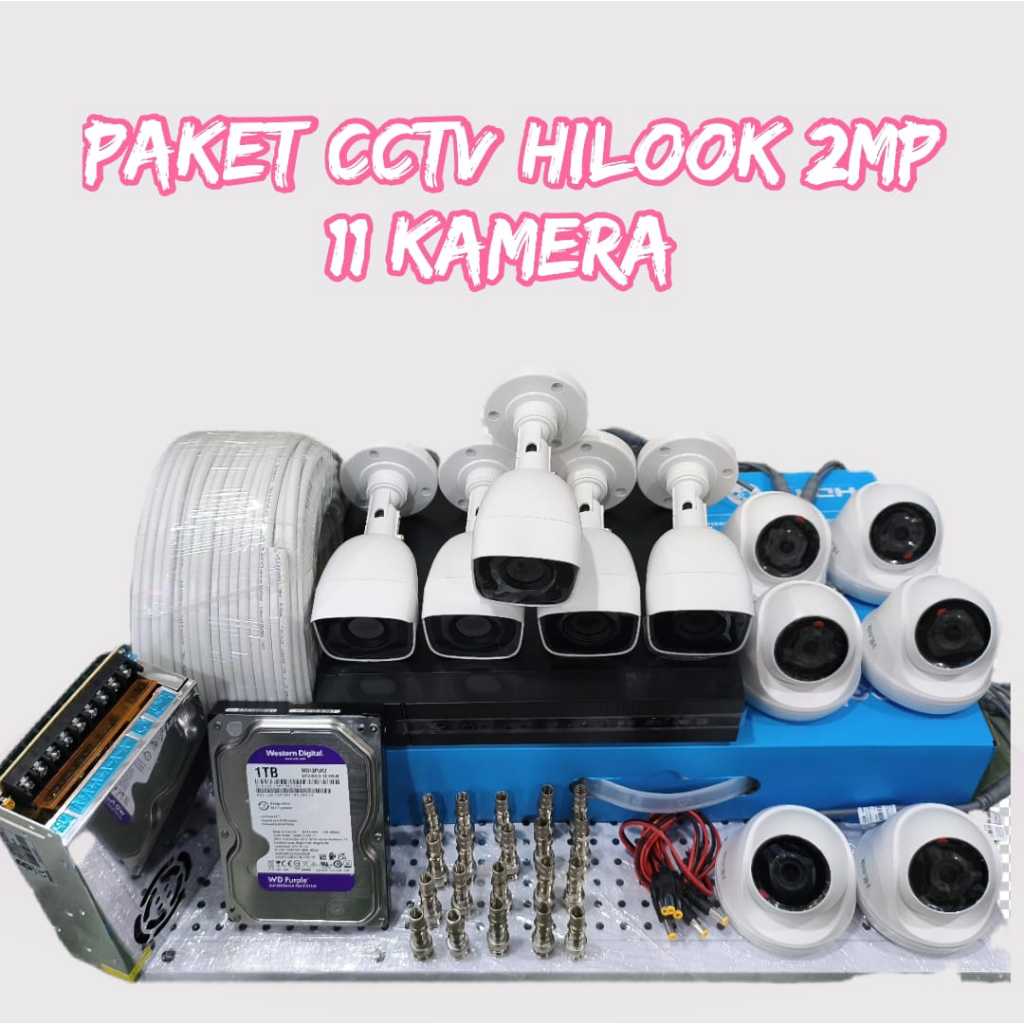 Paket kamera cctv Hilook Turbo HD 11 kamera