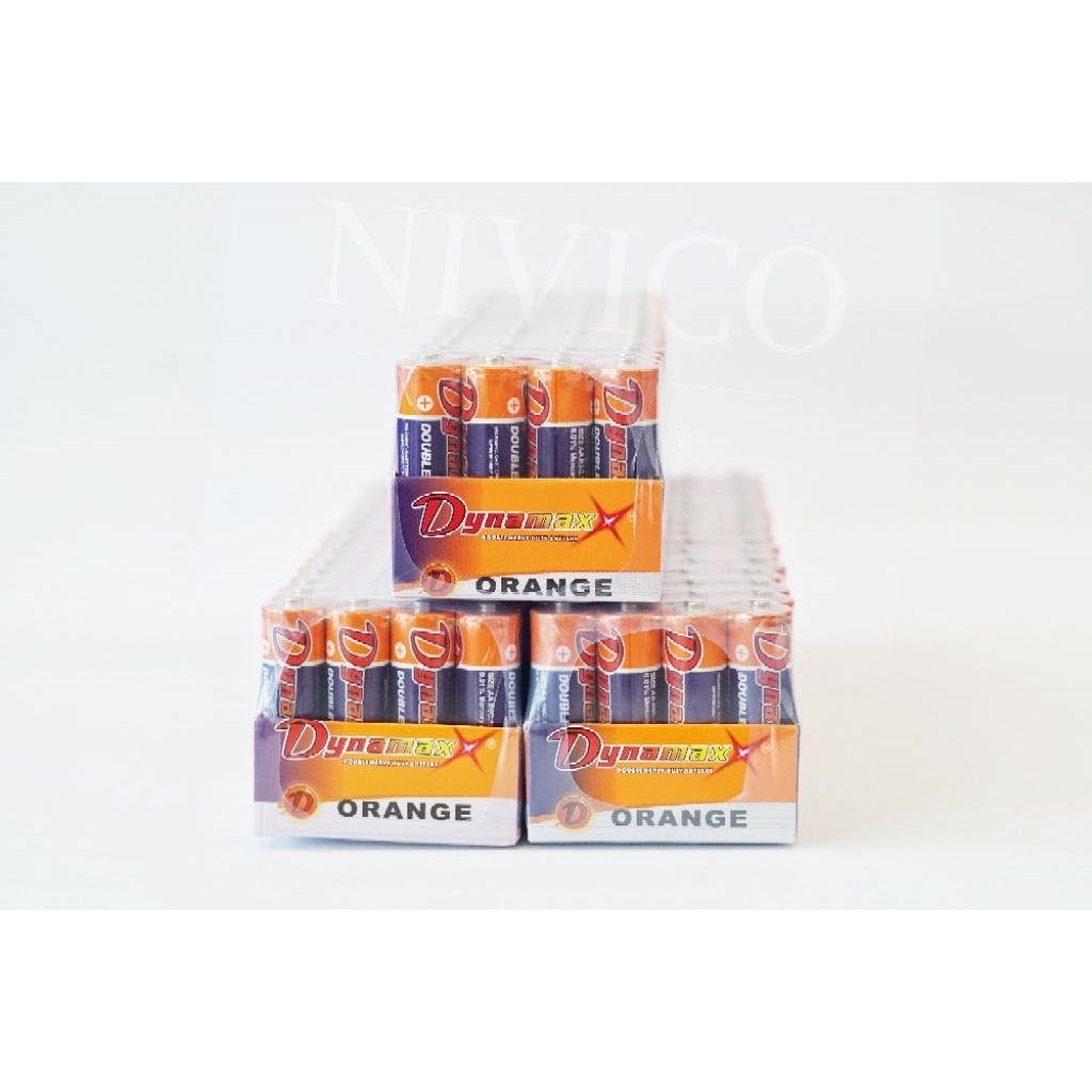 Dynamax Baterai AA A2 R6C 1.5V 60 PCS Orange Double Heavy Duty SNI Kualitas Terjamin untuk Mainan Jam Remot Kamera dll
