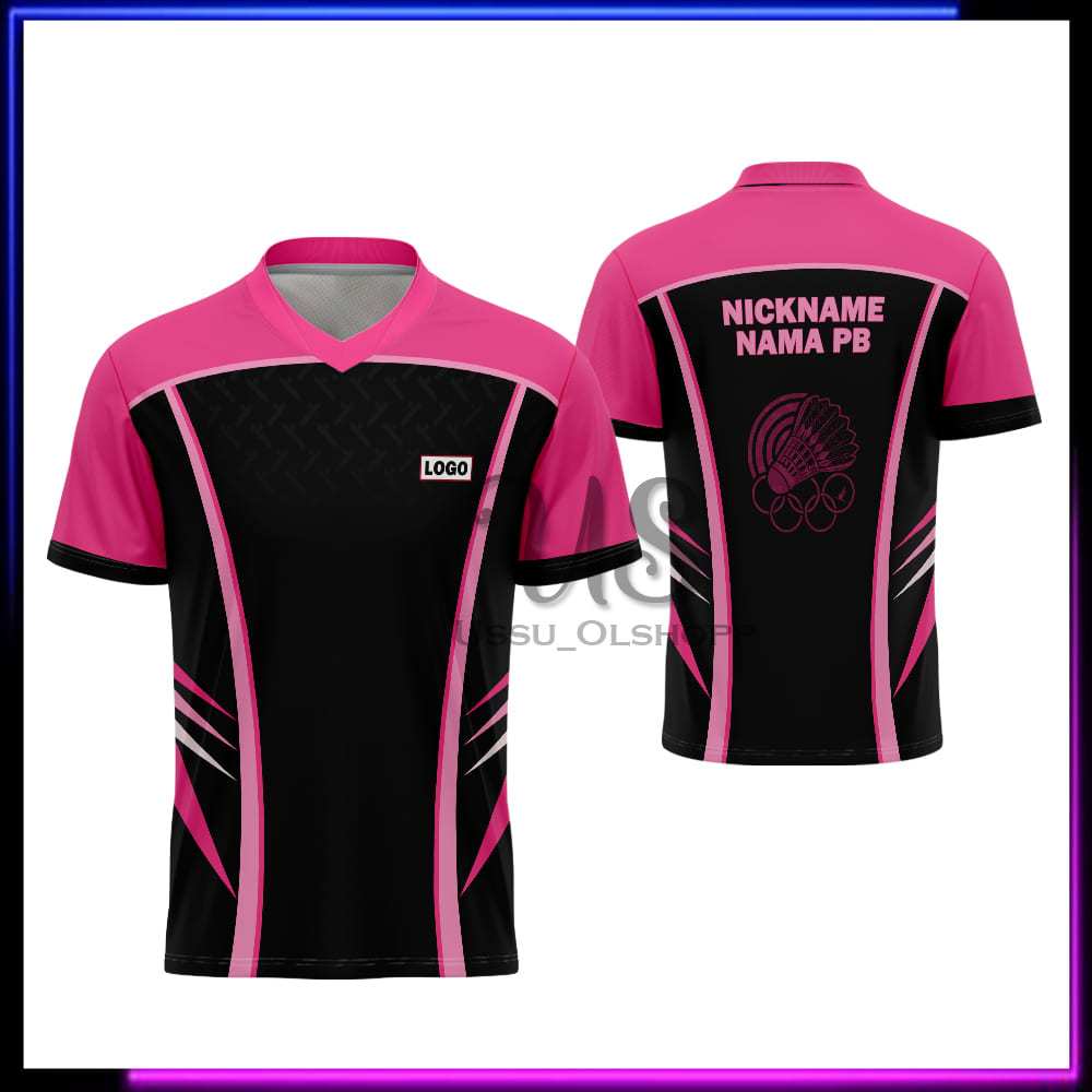 Jersey Olahraga Badminton Custom Nama