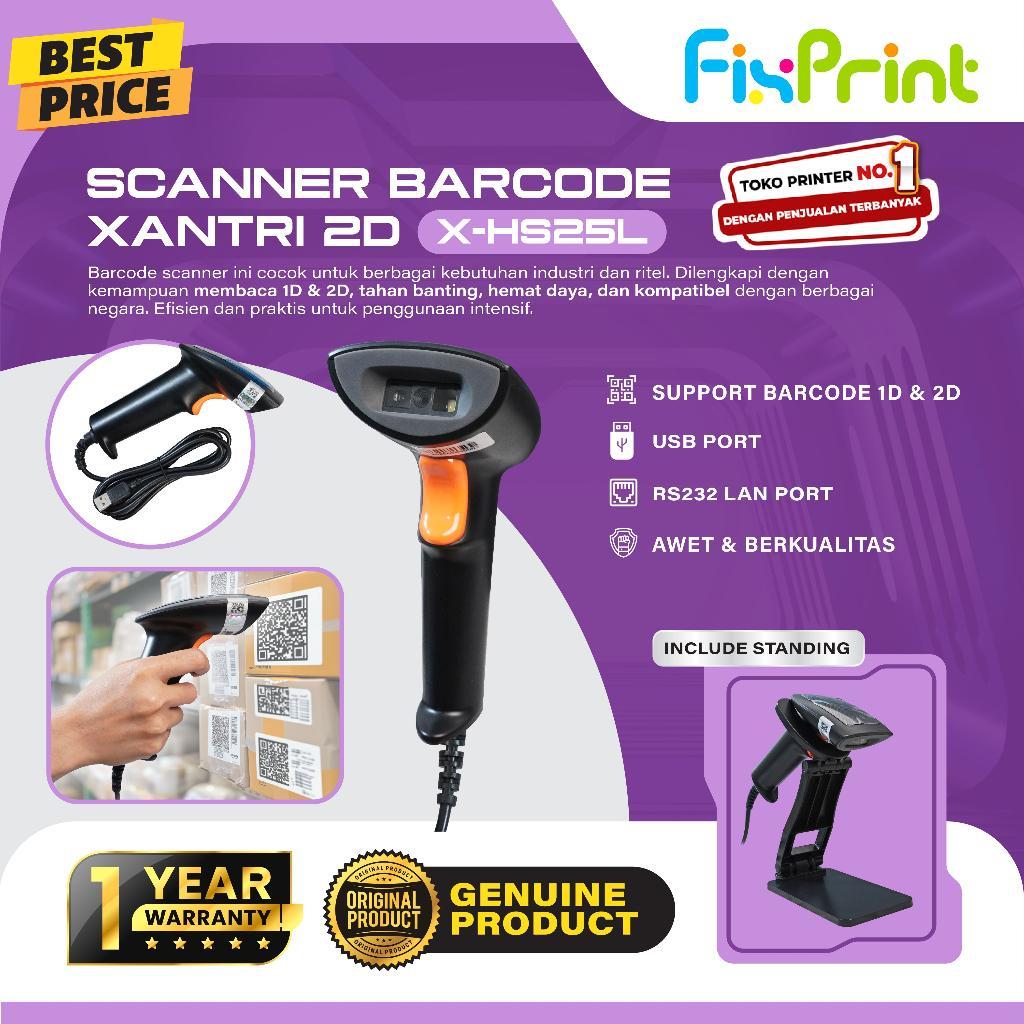 Scanner Barcode Xantri 2 Dimensi 1 Dimensi Bluetooth Wireless USB Garansi 2D 1D