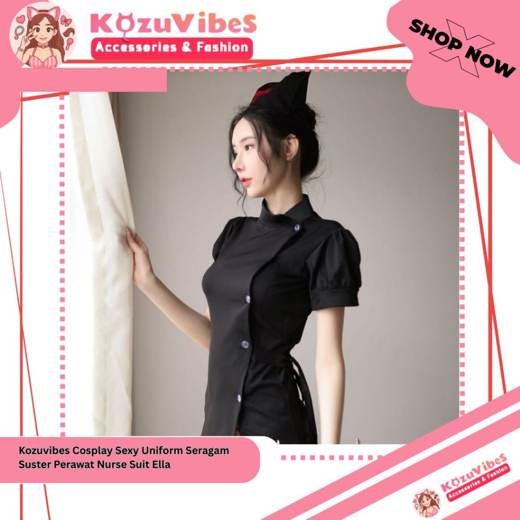 Kozuvibes Cosplay Sexy Uniform Seragam Suster Perawat Nurse Suit Ella
