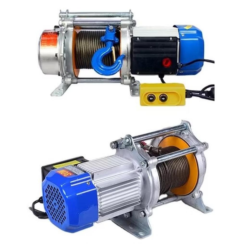 Electric Winch Hoist 750-1500KG 40M / hoist motor mini crane750-1500KG 40M + Lifting Pulley