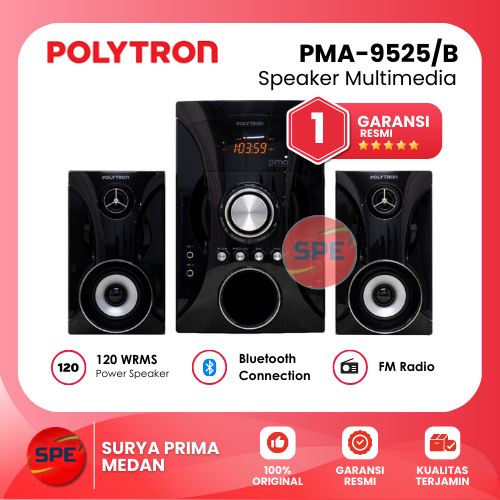 SPEAKER MULTIMEDIA POLYTRON PMA 9525 /B GARANSI RESMI (MEDAN)