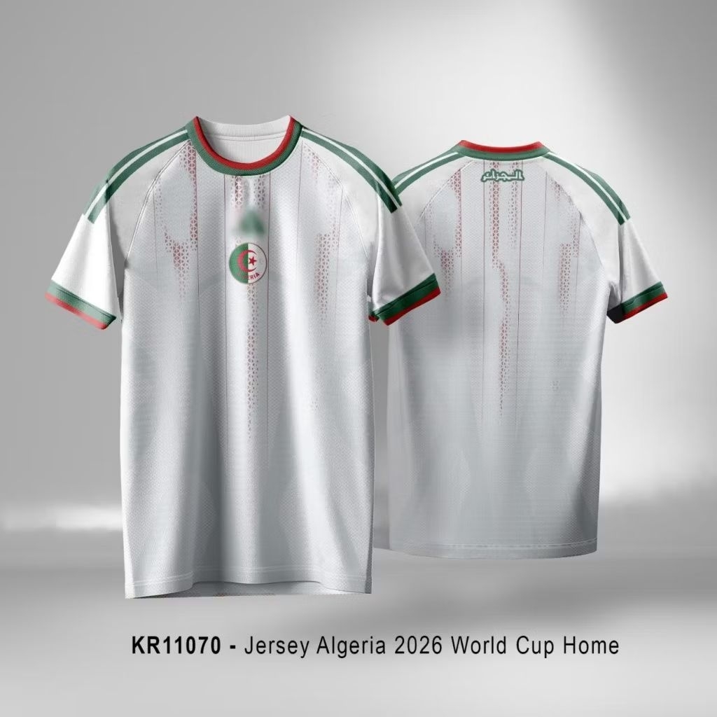 Jersey Sepakbola Algeria 2026 World Cup Home Unisex Fullprint