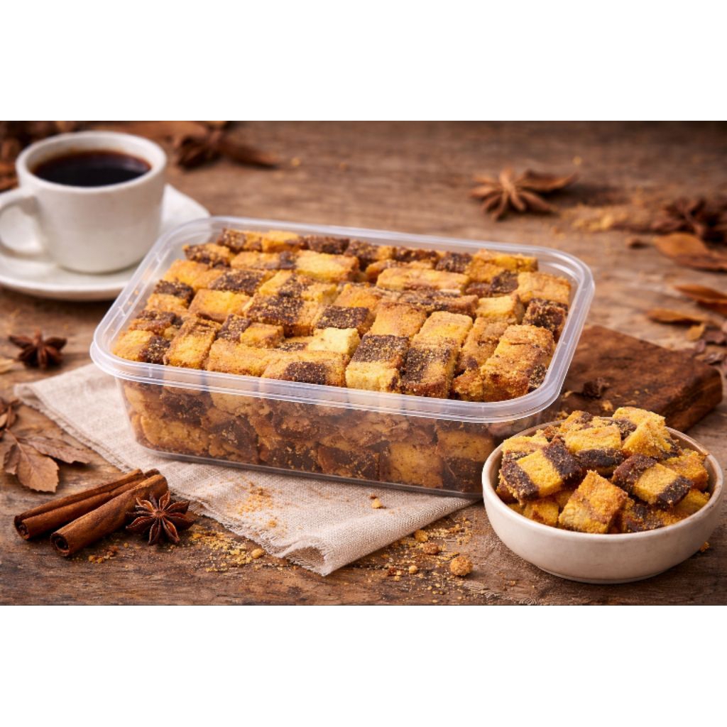 Kue kering lapis legit tekstur keras kriuk