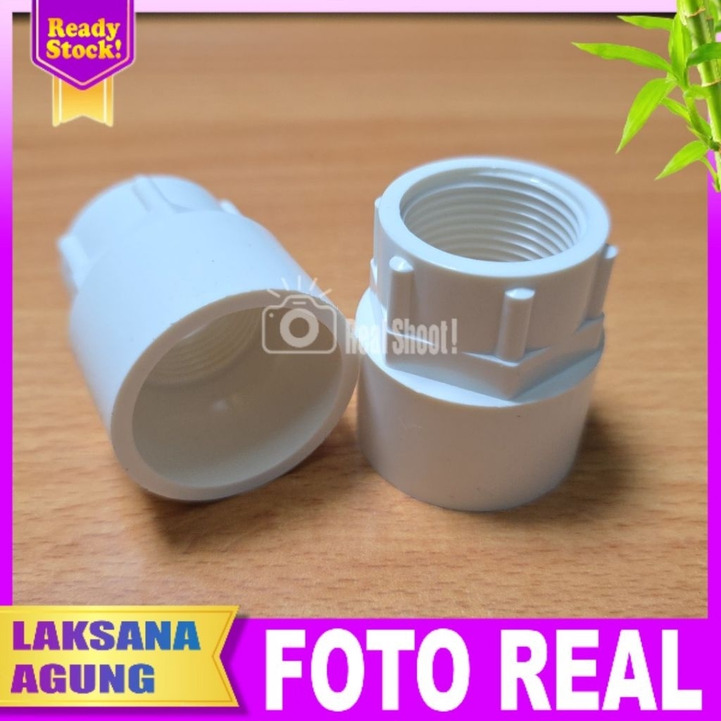 [1*3/4"] Reducer SDD Pvc 1"x3/4" Verloop Sok Drat Dalam (SDD) | Sok drat Dalam pvc 32mm x 3/4" inch