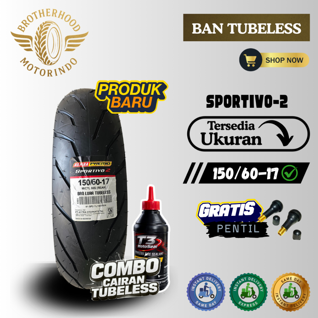 BAN ASPIRA TUBELES SPORTIVO 2 150/60-17 / BAN MOTOR MATIC / BAN RING 17 / BAN TUBBLES RING 17 / BAN 