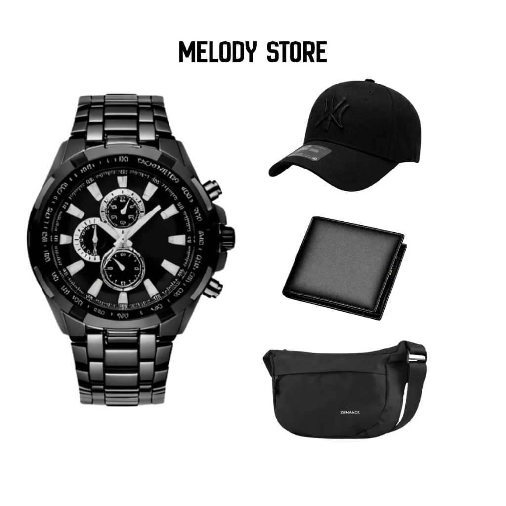 Jam Tangan Pria Analog Buy 1 Dapat 3 Aksesoris