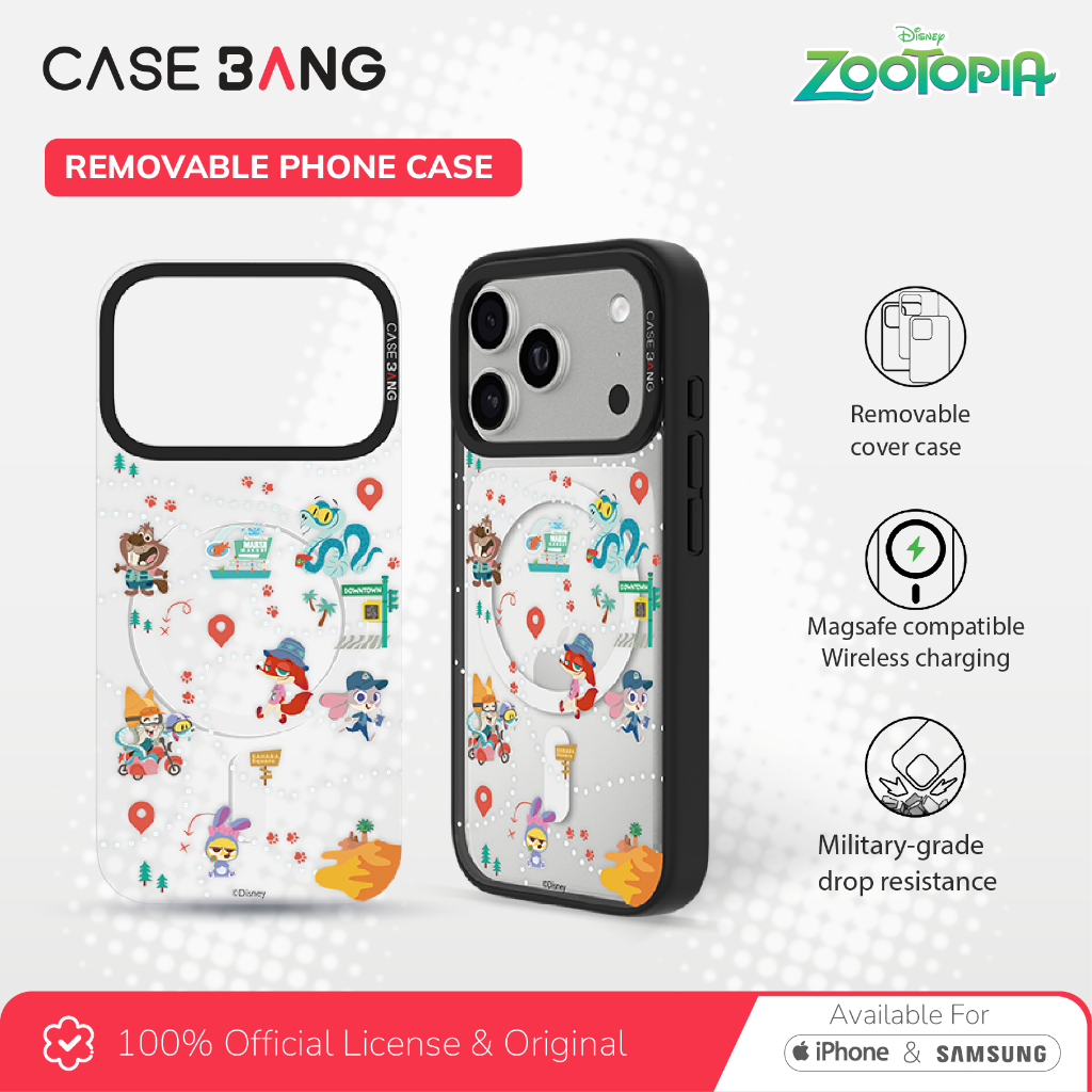 Casebang Removable Phone Case Cover Zootopia Series - Escape Route Magnetic Casing Iphone